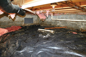 Crawl Space Repair Before in Myrtle Beach