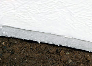 Insulation installed on a crawl space floor in Marion