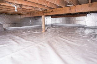 crawl space vapor barrier in Lancaster installed by our contractors