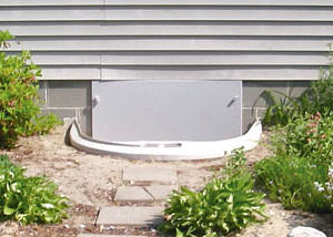plastic crawl space access well installed in a Sumter crawl space
