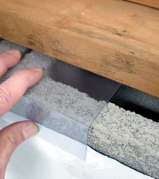 Block wall clear covering for wet crawl spaces in Camden