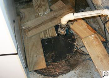 An ugly, clogged sump pump system in Lancaster, South and North Carolina