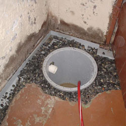 Installing a sump in a sump pump liner in a Sumter home
