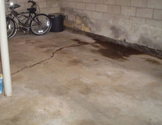 basement floor crack repair system in South and North Carolina