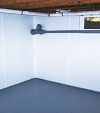 Plastic basement wall panels installed in a Darlington, South and North Carolina home