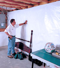 Plastic 20-mil vapor barrier for dirt basements, Darlington, South and North Carolina installation