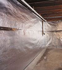 Radiant heat barrier and vapor barrier for finished basement walls in Darlington, South and North Carolina